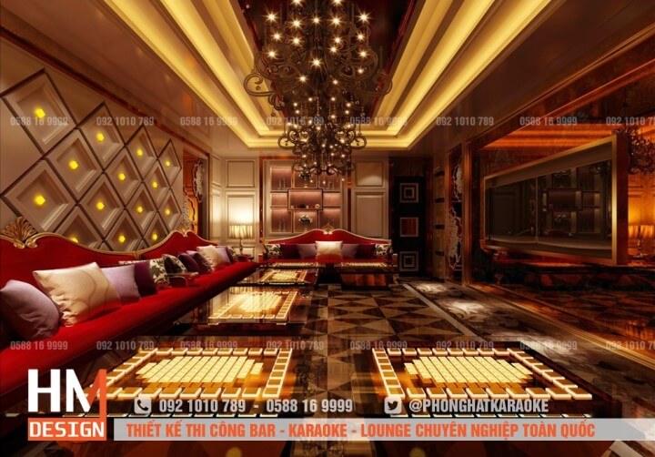 Phòng hát sang trọng ấm áp năm 2017