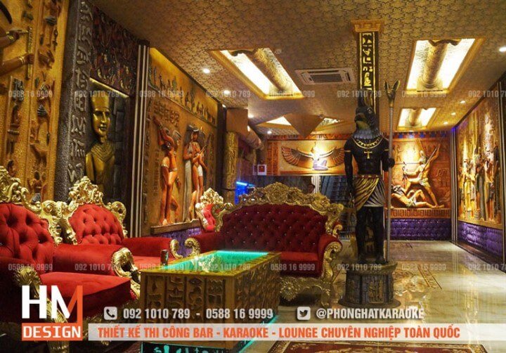 Ý tưởng thiết kế karaoke phong cách Pharaon Ai Cập