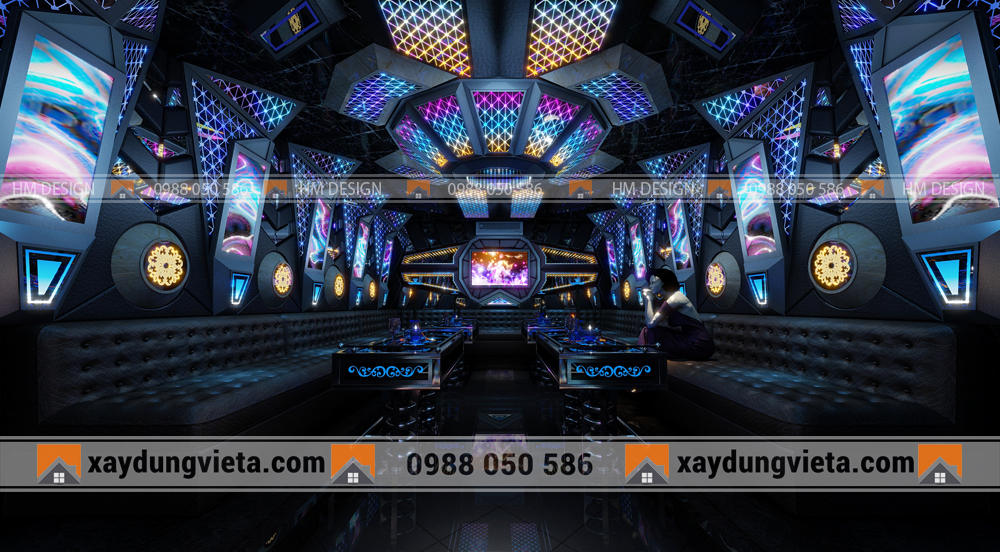 Phong Karaoke Phong Cach Bar 04 View1 Mẫu phòng karaoke mini bar 04