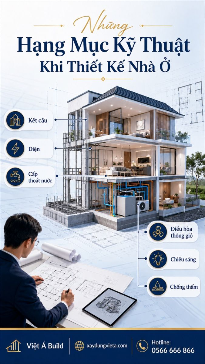 Kiến trúc sư và kỹ sư phối hợp bản vẽ kỹ thuật khi thiết kế nhà ở