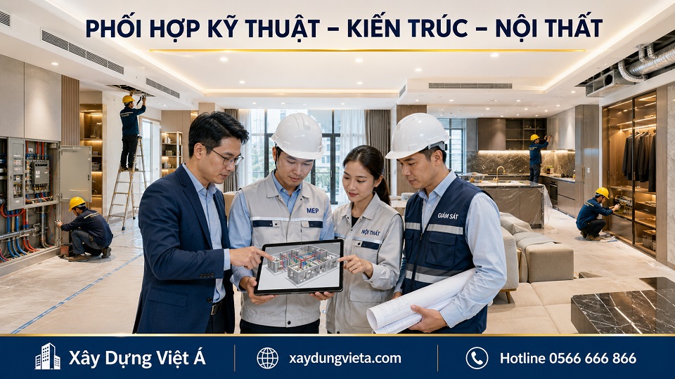 Phối hợp hệ thống kỹ thuật với kiến trúc và nội thất nhà ở