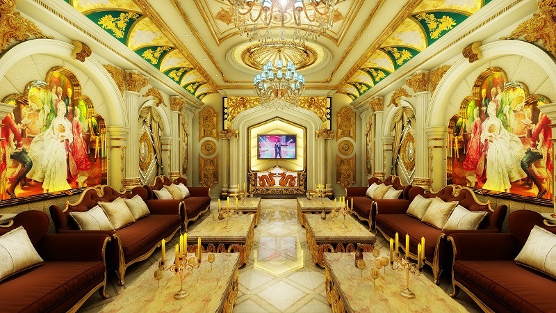 Phòng karaoke phong cách cổ điển sang trọng, đẳng cấp 